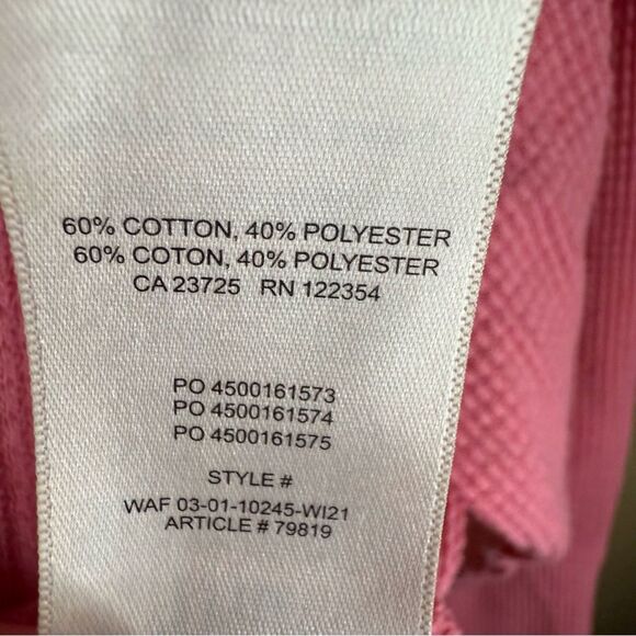 Aritzia TNA Waffle Knit Long Sleeve Barbie Pink Size Small Activewear Outdoor - Picture 5 of 6